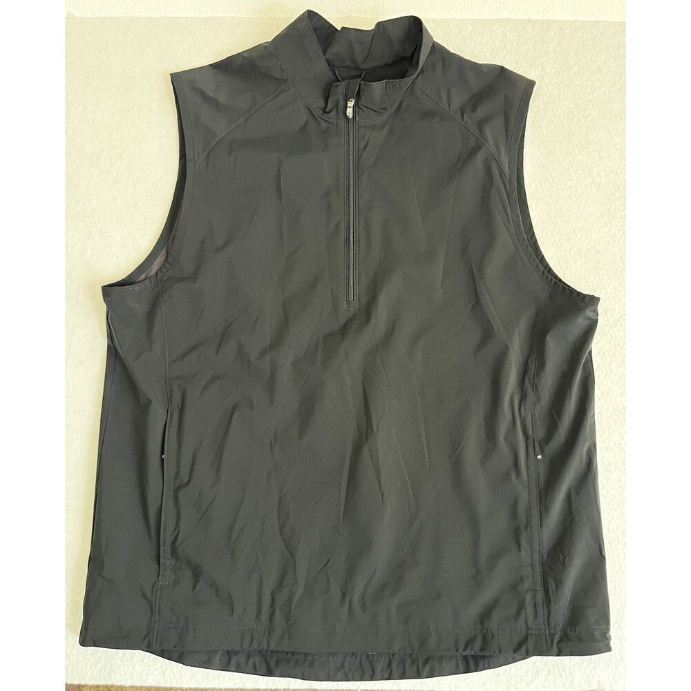 Cutter & Buck Men’s XXXL Black Quarter Zip Golf Vest Lightweight NWT
